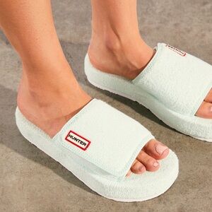 Hunter Terry Toweling Platform Slides Logo